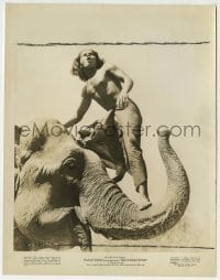 1s521 JUNGLE BOOK 8x10.25 still '42 great close up of Sabu standing on elephant's trunk!