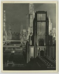 1s523 JUST IMAGINE 8x10 still '30 model of New York skyscrapers from the far off future of 1980!