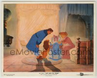 1s025 LADY & THE TRAMP color 8x10 still '55 Disney classic dog cartoon, Lady admires baby w/family!