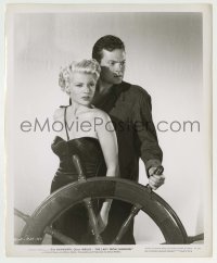 1s540 LADY FROM SHANGHAI 8.25x10 still '47 Orson Welles & sexy blonde Rita Hayworth at ship wheel!
