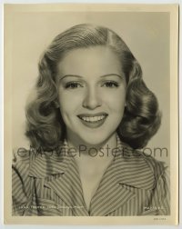 1s542 LANA TURNER 8x10.25 still '30s beautiful young smiling head & shoulders portrait for MGM!
