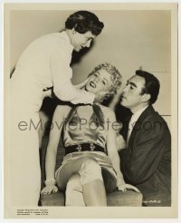 1s563 LONG WAIT 8.25x10 still '54 Anthony Quinn watches sexy Dolores Donlon get examined!