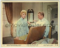 1s027 LOVE ME OR LEAVE ME color 8x10 still #12 '55 James Cagney with Doris Day packing suitcase!