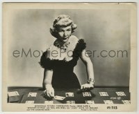 1s626 MISSISSIPPI RHYTHM 8.25x10 still '49 great close up of Veda Ann Borg gambling at faro!