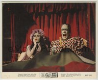 1s034 MUNSTER GO HOME color 8x10 still '66 Fred Gwynne & Yvonne De Carlo wake up scared in bed!