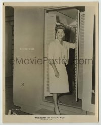 1s654 NICOLE MAUREY 8x10.25 still '60s the pretty Fox actress standing outside her dressing room!