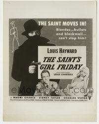 1s783 SAINT'S GIRL FRIDAY 8x10.25 still '54 Louis Hayward, Diana Dors, cool six-sheet image!