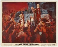 1s043 TEN COMMANDMENTS color 8x10 still '56 best image of Charlton Heston as Moses with tablets!