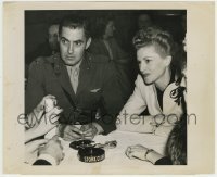 1s927 TYRONE POWER/ANNABELLA 8.25x10 still '44 the lieutenant & his wife at the Stork Club in NYC!