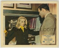 1s029 MARNIE color English FOH LC '64 Tippi Hedren stops Sean Connery from getting in safe!