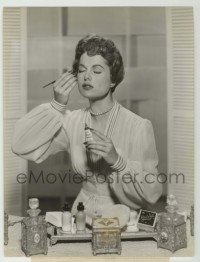 1s570 LUCKY ME candid 7.25x9.5 still '54 great c/u of Martha Hyer going through her beauty routine!