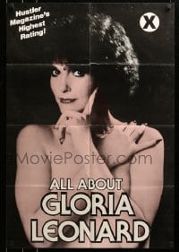 1t024 ALL ABOUT GLORIA LEONARD 24x35 1sh '78 sexy topless image looking thoughful!