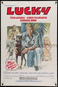 1t036 AMAZING DOBERMANS 1sh R78 art of dogs w/ Franciscus, Fred Astaire & sexy Barbara Eden