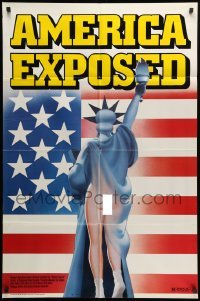 1t038 AMERICA EXPOSED 1sh '90 Romano Vanderbes, nude Statue of Liberty!