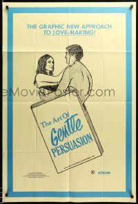 1t056 ART OF GENTLE PERSUASION 1sh '70 graphic approach, sexploitation art of man, woman and book!