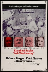 1t058 ASH WEDNESDAY int'l 1sh '73 beautiful aging Elizabeth Taylor gets extensive plastic surgery!