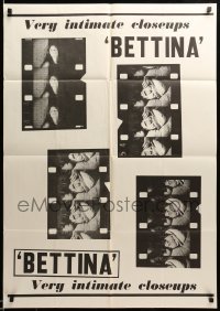 1t097 BETTINA 1sh '70s sexy film strip images, very intimate closeups!