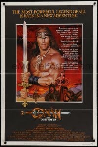 1t188 CONAN THE DESTROYER 1sh '84 Arnold Schwarzenegger is the most powerful legend of all!