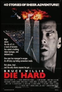 1t227 DIE HARD int'l 1sh '88 Bruce Willis vs Alan Rickman and terrorists, action classic!