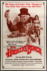 1t234 DOC HOOKER'S BUNCH 1sh '76 Dub Taylor & his gang of sexy female film-flammers!