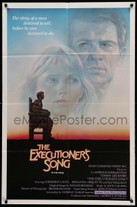 1t274 EXECUTIONER'S SONG int'l 1sh '82 art of Tommy Lee Jones as Gary Gilmore, Rosanna Arquette!
