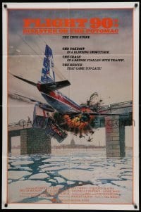 1t305 FLIGHT 90: DISASTER ON THE POTOMAC int'l 1sh '84 Gary Meyer art of plane crashing into bridge