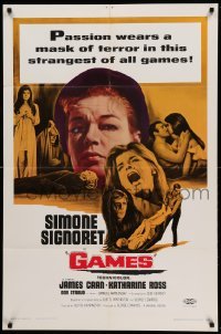 1t323 GAMES 1sh '67 Simone Signoret, Katharine Ross, passion wears a mask of terror!