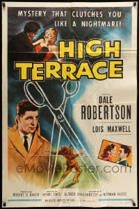 1t377 HIGH TERRACE 1sh '56 Dale Robertson, mystery that clutches you like a nightmare!