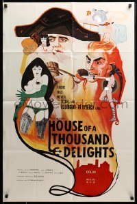 1t411 HOUSE OF A THOUSAND DELIGHTS 25x38 1sh '73 Byron Anderson, sexy Mikki Damwyk, rated X-Y-Z!