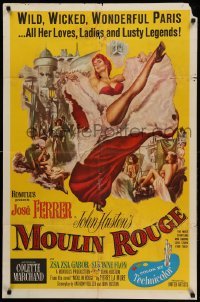 1t553 MOULIN ROUGE int'l 1sh '53 Jose Ferrer as Toulouse-Lautrec, Zsa Zsa Gabor, sexy art!