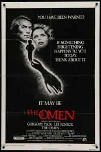 1t603 OMEN style F 1sh '76 Gregory Peck, Lee Remick, Satanic horror, you've been warned!