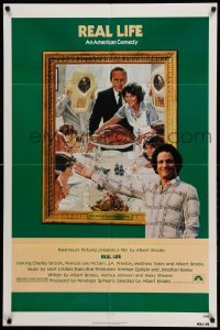 1t668 REAL LIFE 1sh '79 Albert Brooks, wacky spoof of Norman Rockwell painting!