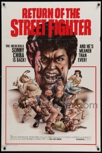 1t677 RETURN OF THE STREET FIGHTER 1sh '75 Satsujin Ken 2, Sonny Chiba, kung fu!