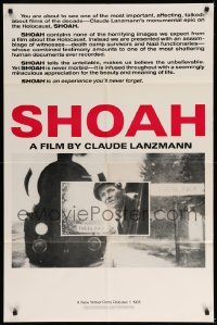 1t734 SHOAH 1sh '85 Claude Lanzmann's World War II documentary about the Holocaust!