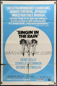 1t744 SINGIN' IN THE RAIN 1sh R75 Gene Kelly, Donald O'Connor, Debbie Reynolds, classic musical!