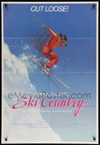 1t745 SKI COUNTRY 1sh '84 director Warren Miller candid, skiing action!