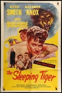 1t750 SLEEPING TIGER 1sh '54 Joseph Losey, sexy Alexis Smith is a saint turned sinner!