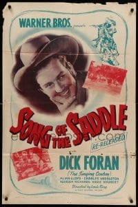 1t763 SONG OF THE SADDLE 1sh R43 great image of singing cowboy Dick Foran on horseback!