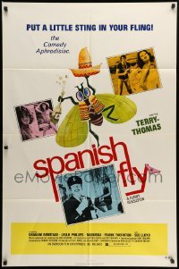 1t765 SPANISH FLY 1sh '76 comedy aphrodisiac, put a little sting in your fling, really great art!