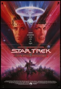 1t774 STAR TREK V int'l 1sh '89 The Final Frontier, art of William Shatner & Nimoy by Bob Peak!