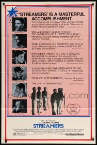 1t794 STREAMERS 1sh '83 directed by Robert Altman, cool patriotic flag artwork!