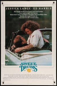 1t815 SWEET DREAMS 1sh '85 pretty Jessica Lange & Ed Harris in Patsy Cline bio!