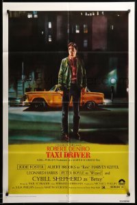 1t846 TAXI DRIVER 1sh '76 classic art Robert De Niro by Guy Peellaert, Martin Scorsese!