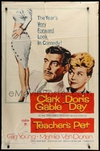 1t848 TEACHER'S PET 1sh '58 teacher Doris Day, pupil Clark Gable, sexy Mamie Van Doren's body!
