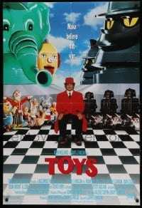1t890 TOYS style C int'l DS 1sh '92 Robin Williams, Joan Cusack, directed by Barry Levinson!