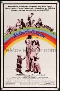 1t923 UNDER THE RAINBOW 1sh '81 Chevy Chase, Carrie Fisher in lingerie & 150 Wizard of Oz midgets!
