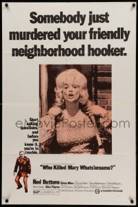 1t965 WHO KILLED MARY WHATS'ERNAME 1sh '71 somebody murdered the neighborhood hooker, color image!