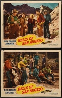 1w832 BELLS OF SAN ANGELO 2 LCs '47 Roy Rogers & Dale Evans in Texas, Andy Devine!