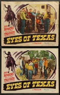 1w860 EYES OF TEXAS 2 LCs '48 Roy Rogers King of the Cowboys & Trigger, smartest horse in movies!