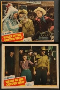 1w877 HEART OF THE GOLDEN WEST 2 LCs '42 Roy Rogers & Gabby Hayes, pretty Ruth Terry!